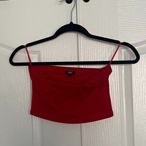 Express Red Strapless Top